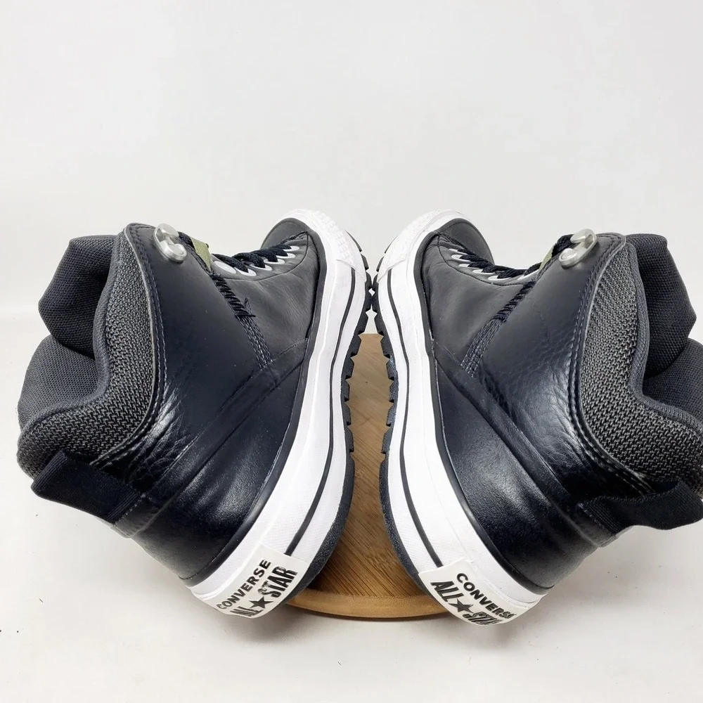 Converse Chuck Taylor All Star Street Boot Shoes Mens 8 Black Leather Sneaker - Picture 8 of 13